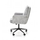 Кресло компьютерное HALMAR FLORES светло-серый/черный